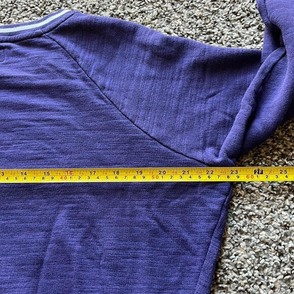 Jcrew Purple White Vintage Fleece Women Small Sweatshirt, 100% Cotton, Tennis - Picture 5 of 7